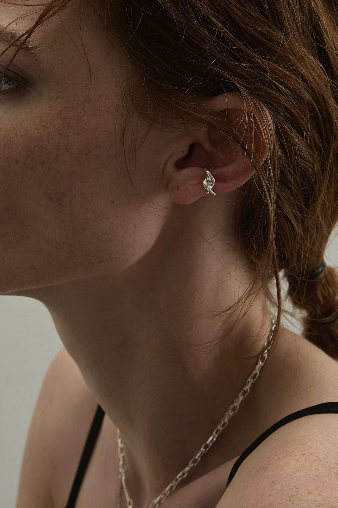 S925 不對稱兔子耳耳環和耳夾 B4497