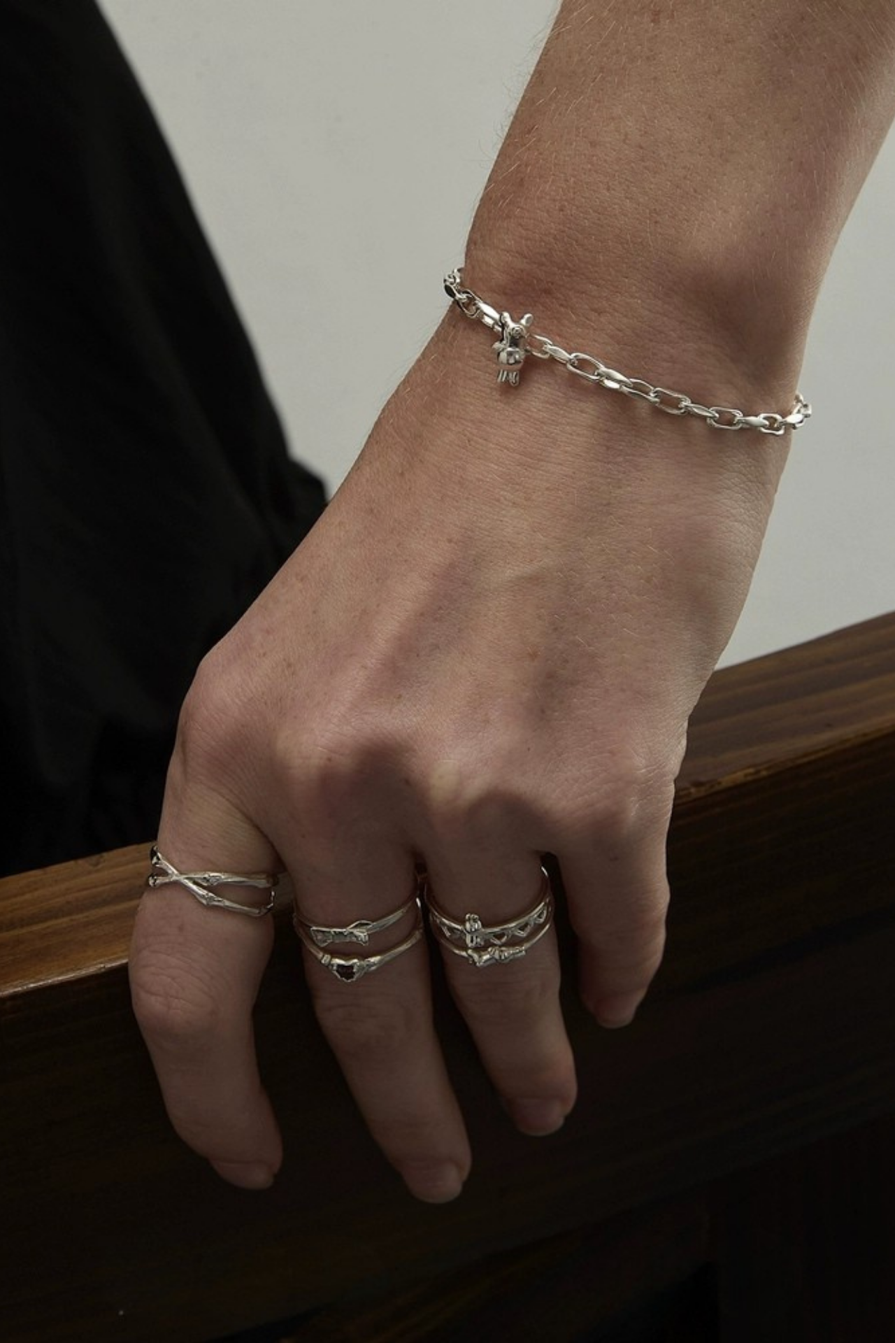 S925 獨特兔子戒指/兔子手鍊 B4498