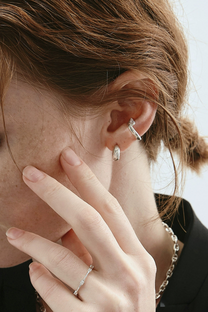 S925 簡約耳環與耳夾 B4499