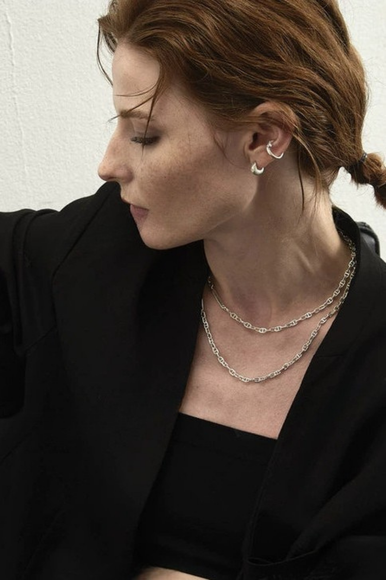 S925 簡約耳環與耳夾 B4499