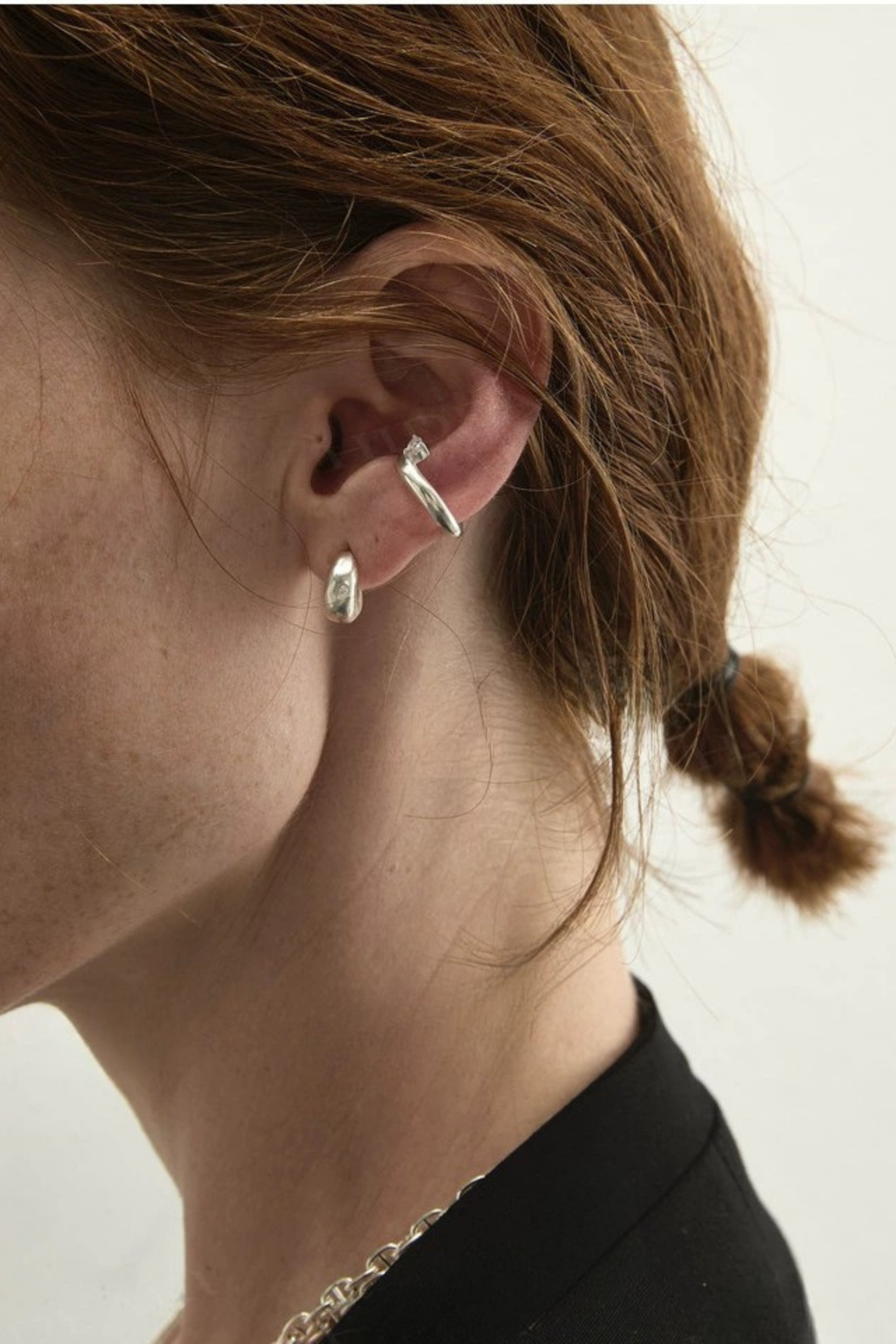 S925 簡約耳環與耳夾 B4499