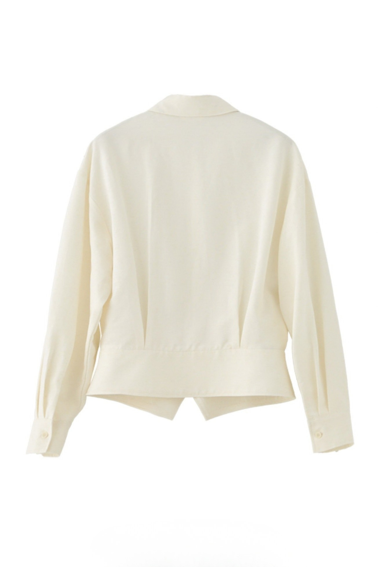 Linen blend peplum design top B4665