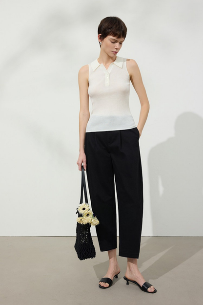 Minimal Tapered Slim Fit Cropped Pants B4748