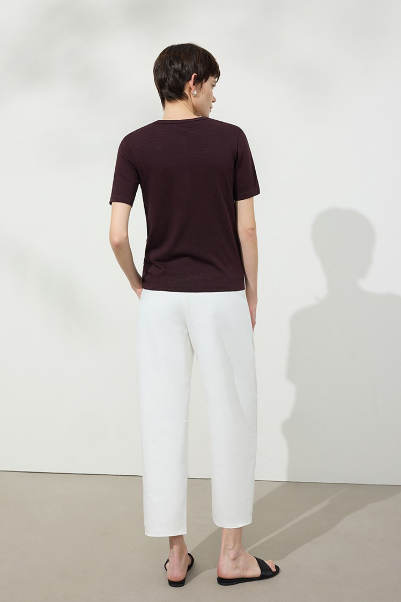 Minimal Tapered Slim Fit Cropped Pants B4748
