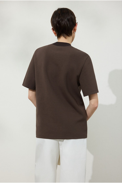 Minimal Flock Print T-shirt B4749