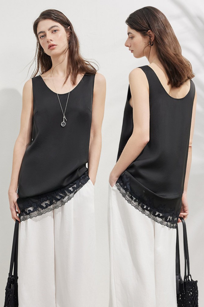 Acetate U-Neck Tank Top B4753