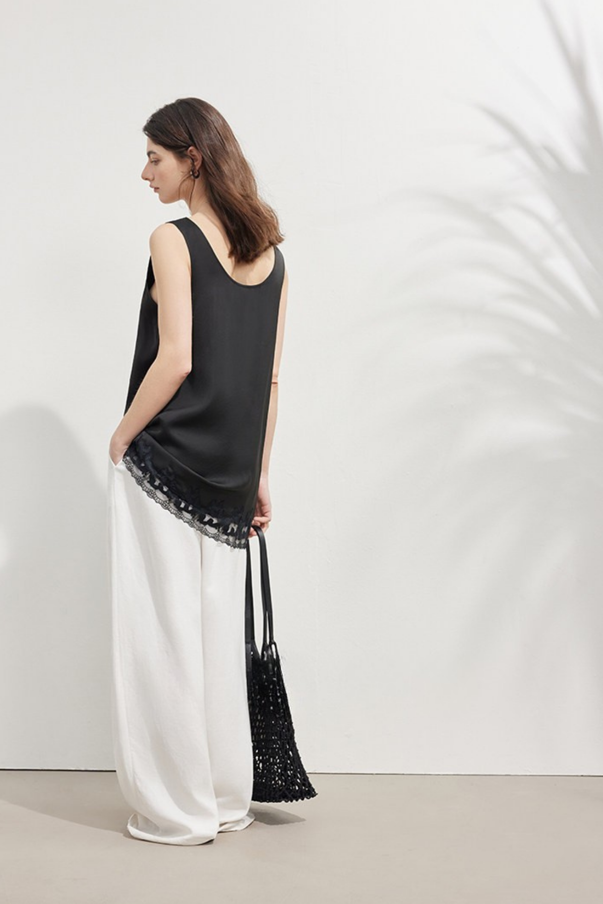 Acetate U-Neck Tank Top B4753