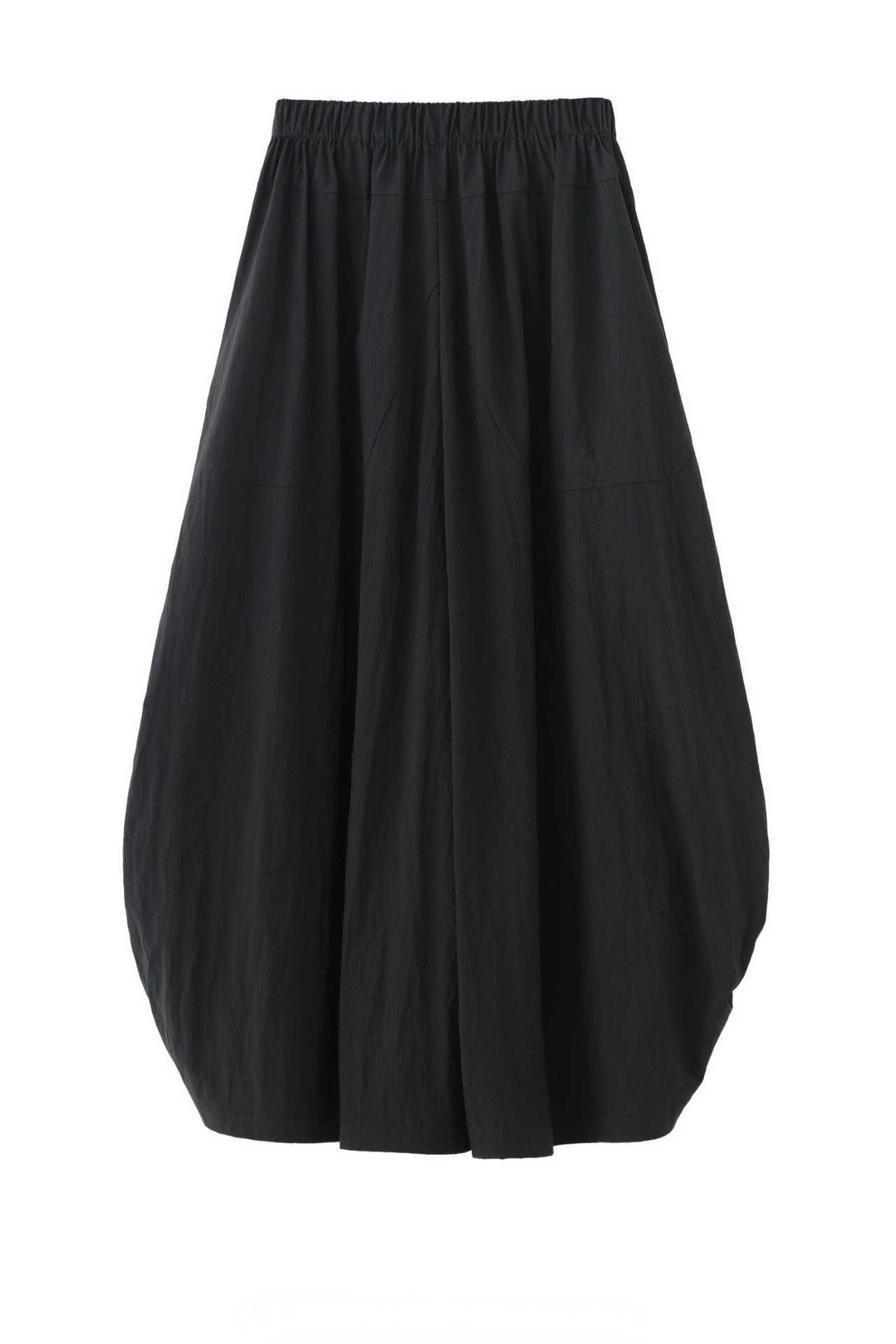 Black Art Silhouette Wide Skirt Pants B4761