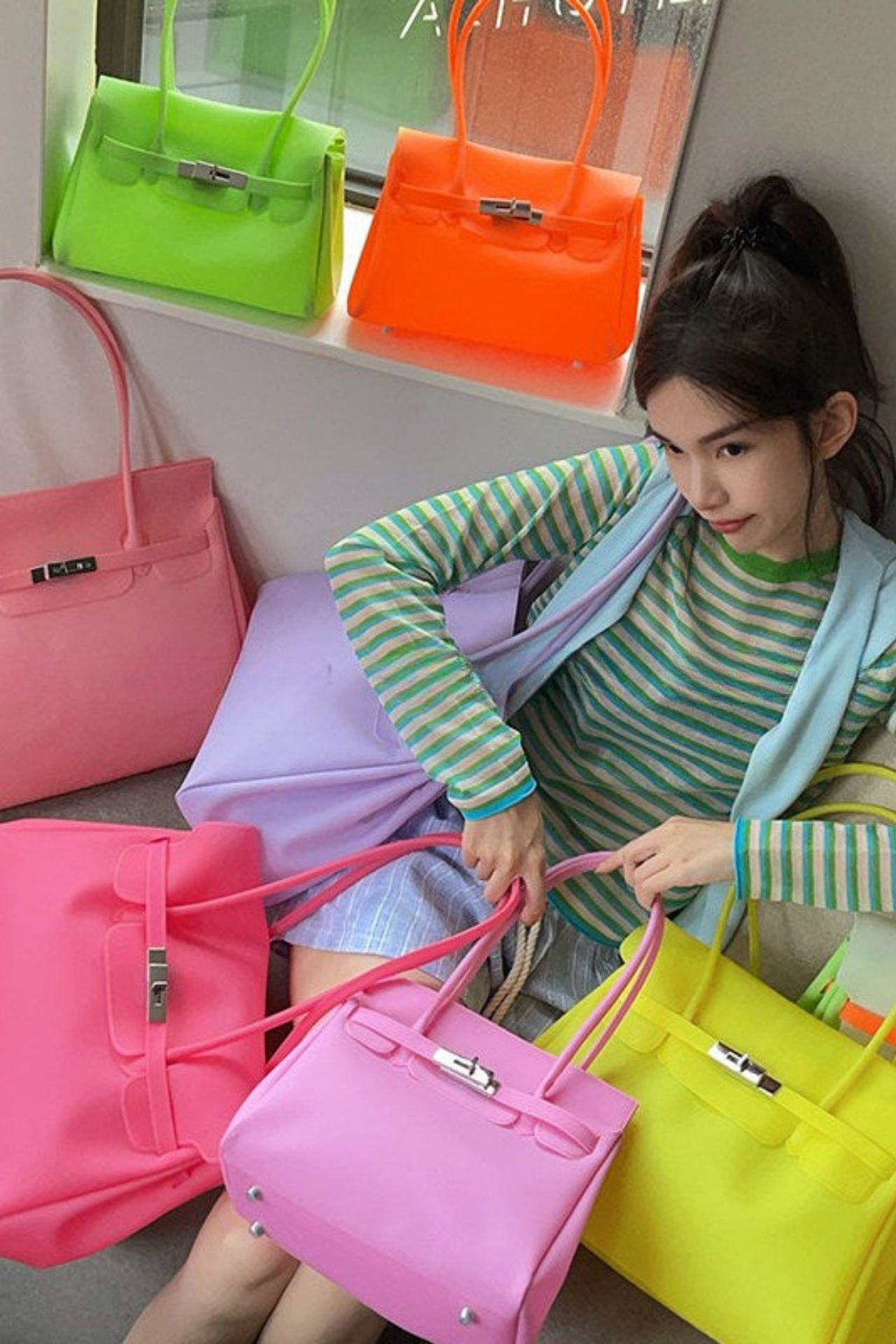 TPU Candy Jelly Hobo Bag B4806