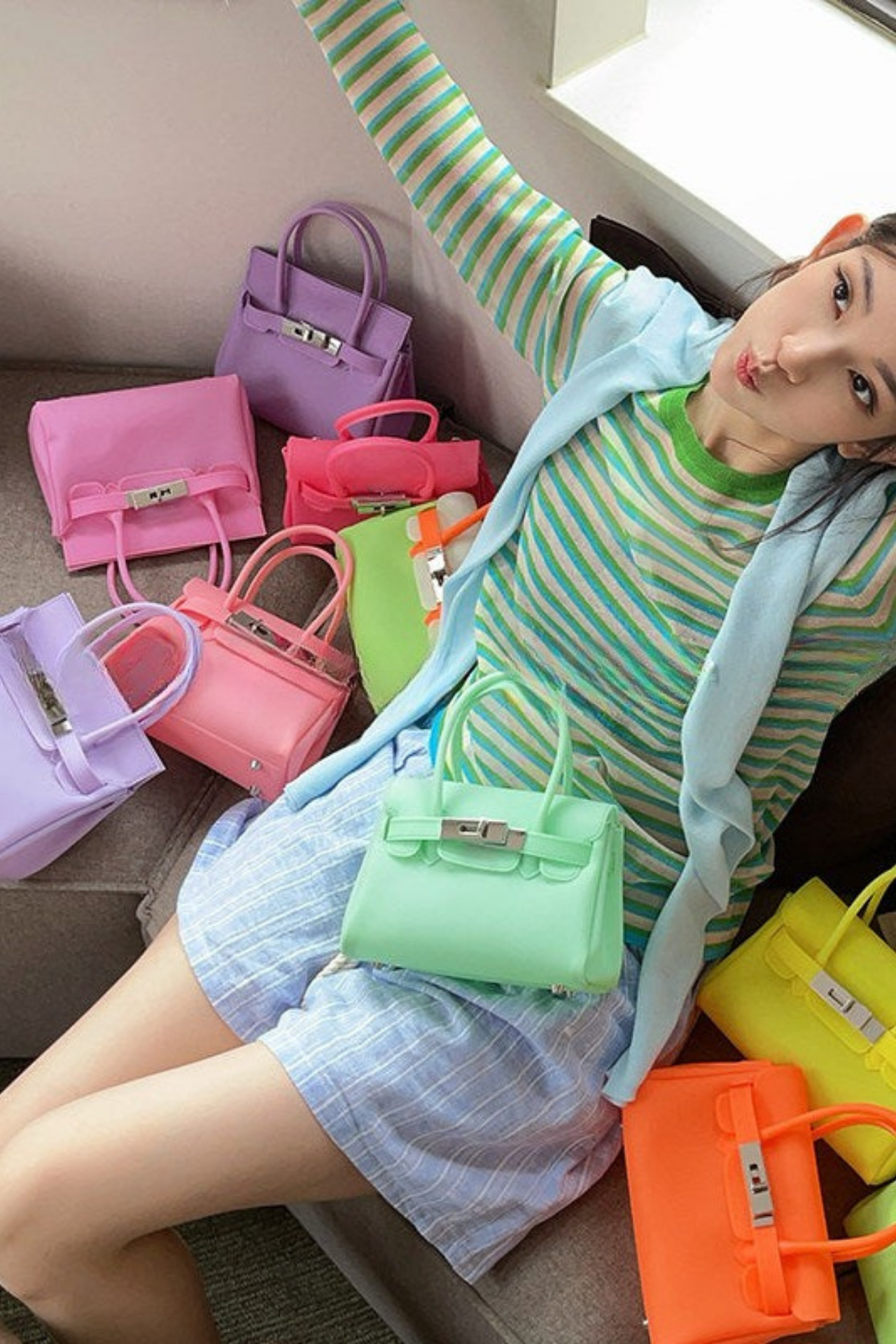 TPU Candy Jelly Hobo Bag B4806
