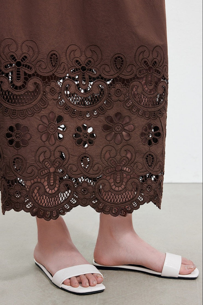 Baroque Embroidered Shuttle Patchwork Skirt B4897