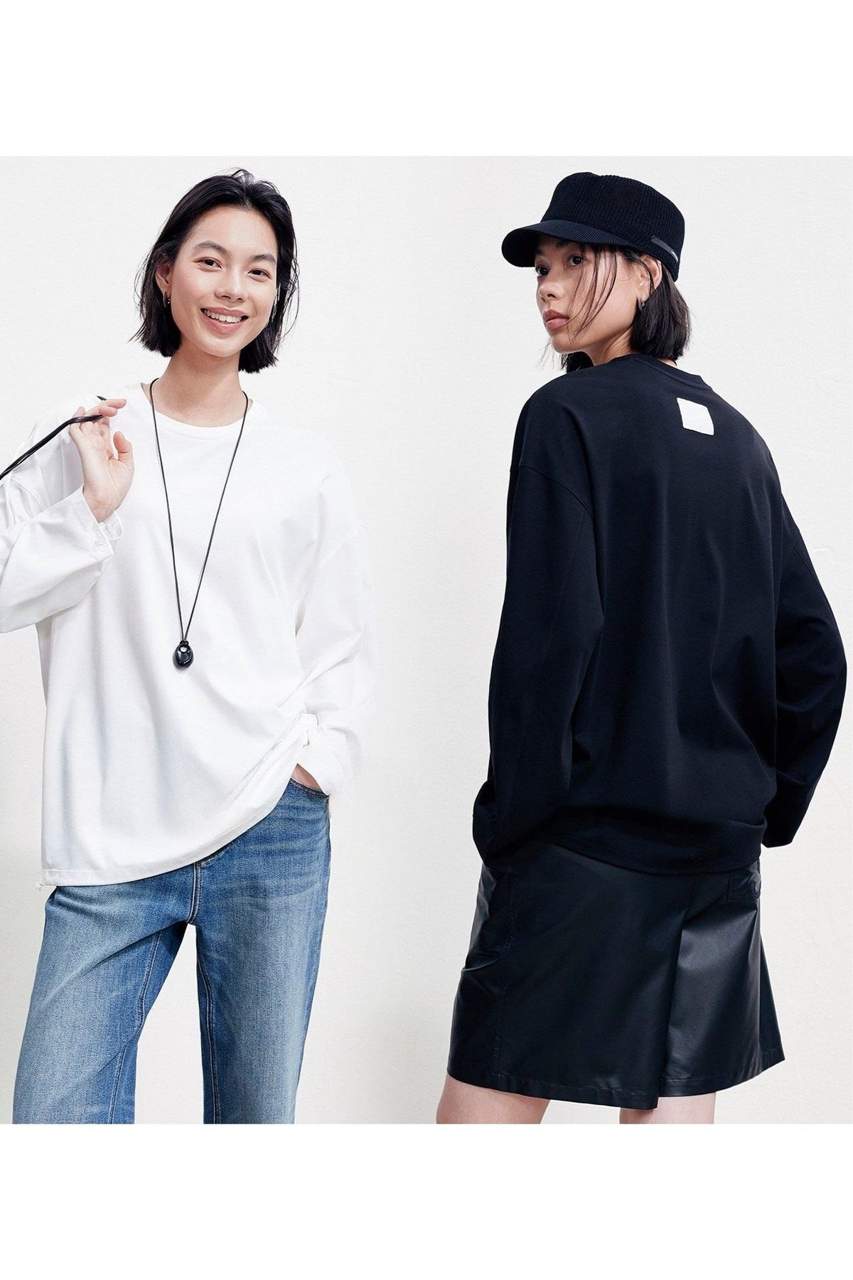 ドローコード2WAYシルエット長袖Tシャツ　B4987
