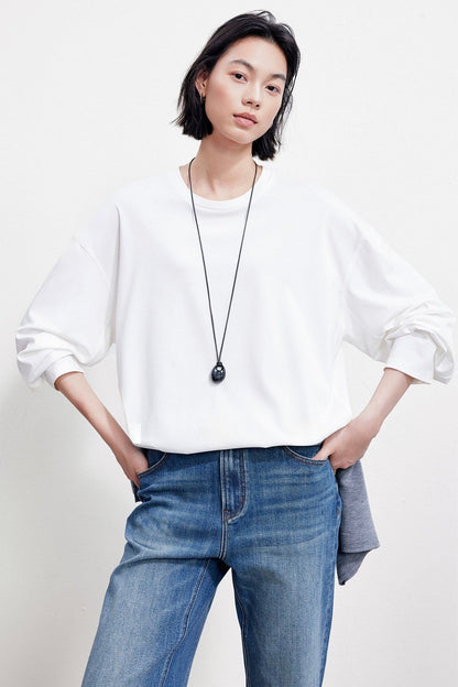 ドローコード2WAYシルエット長袖Tシャツ　B4987