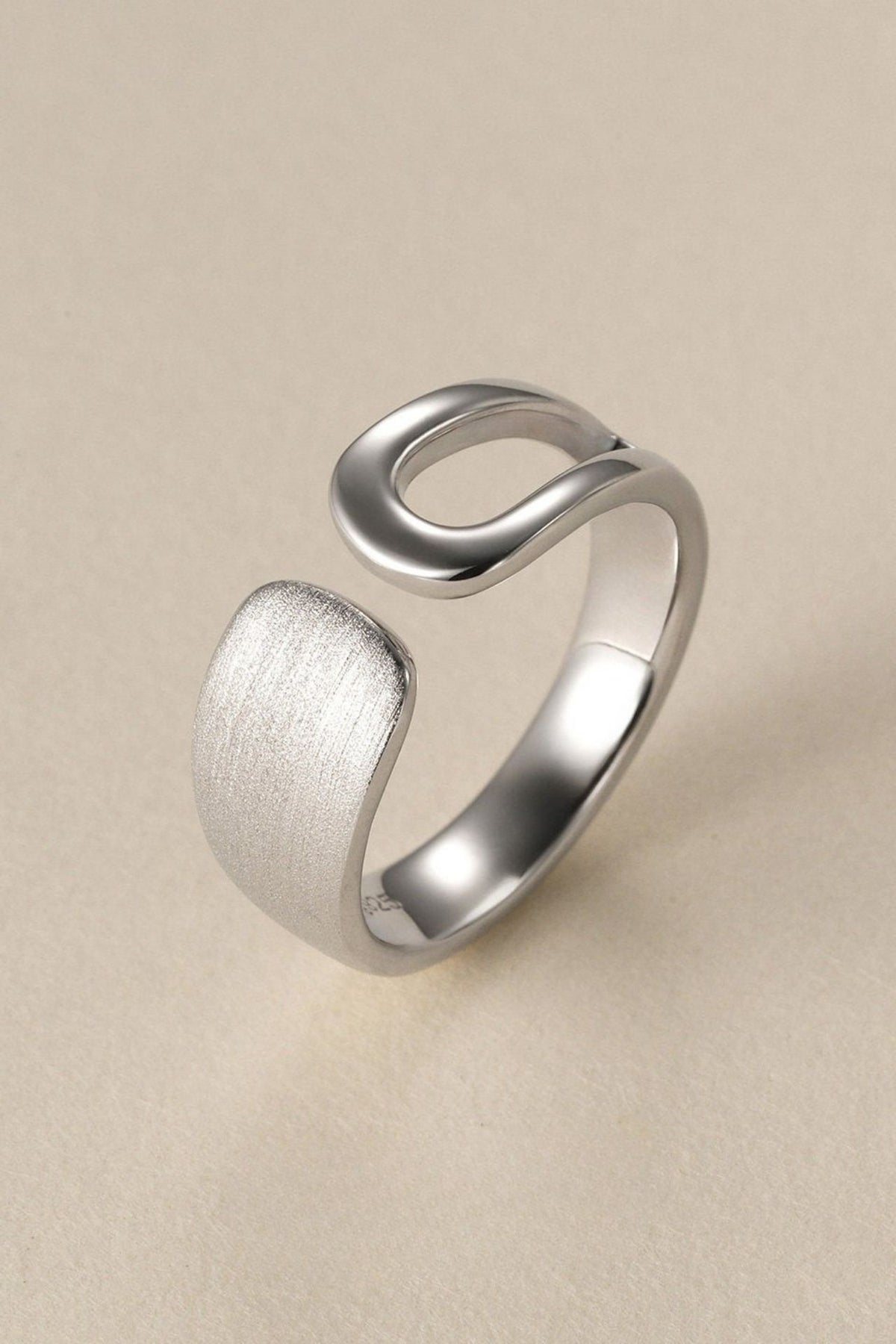 S925 Bi-finish Open Ring B4994