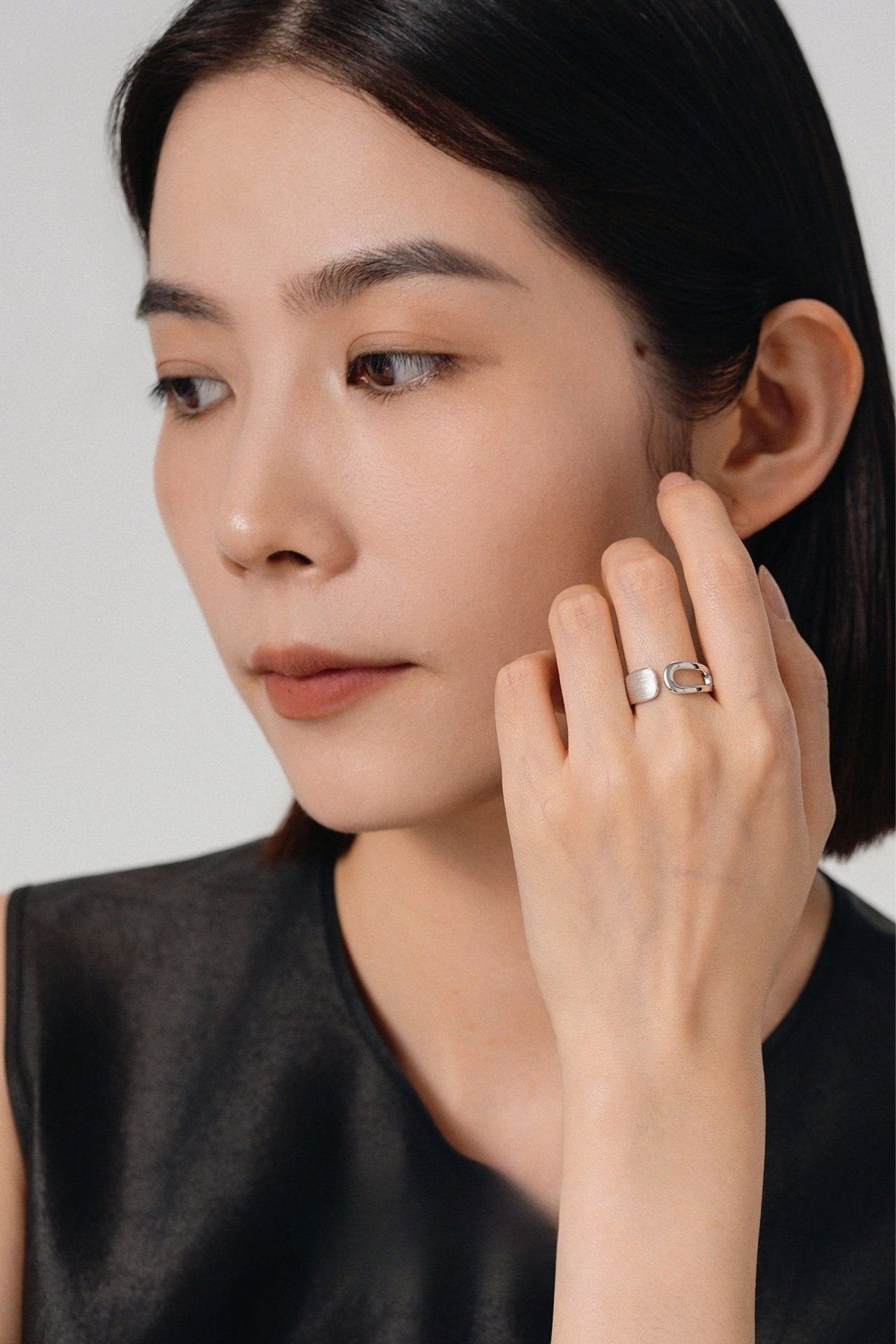 S925 Bi-finish Open Ring B4994