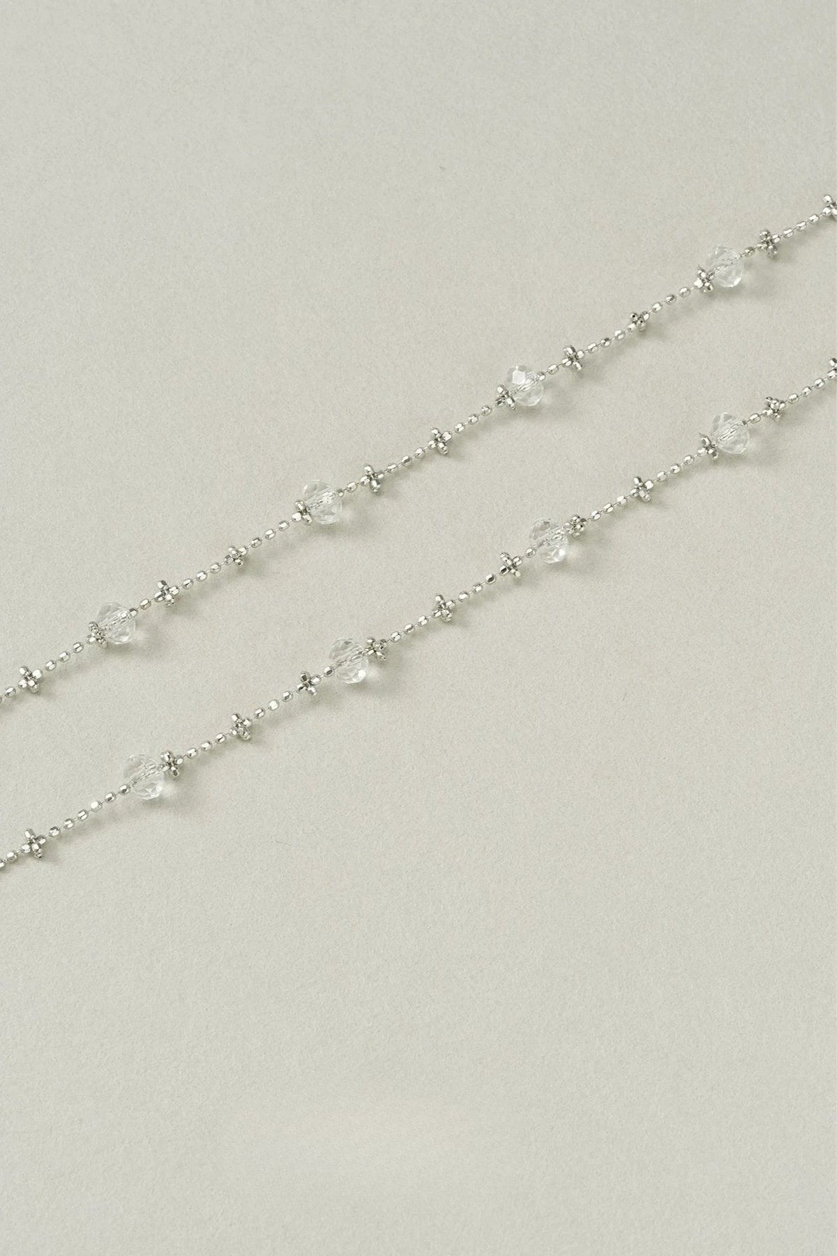 S925 White Crystal Fairy Chain Necklace B4995