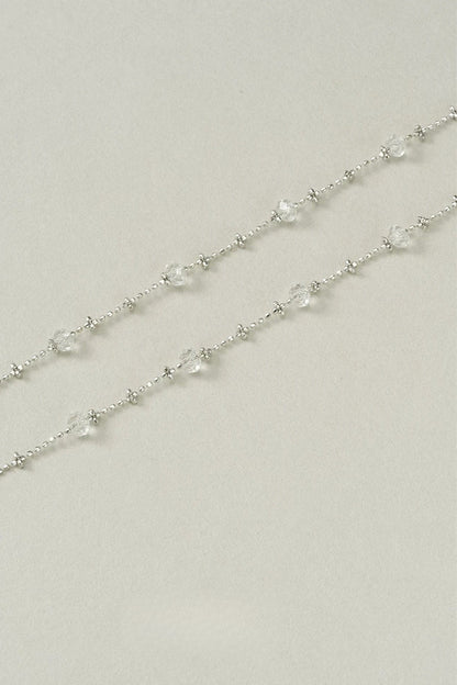 S925 White Crystal Fairy Chain Necklace B4995