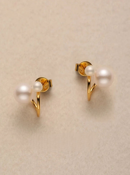 S925 Silver pearl earrings B2155