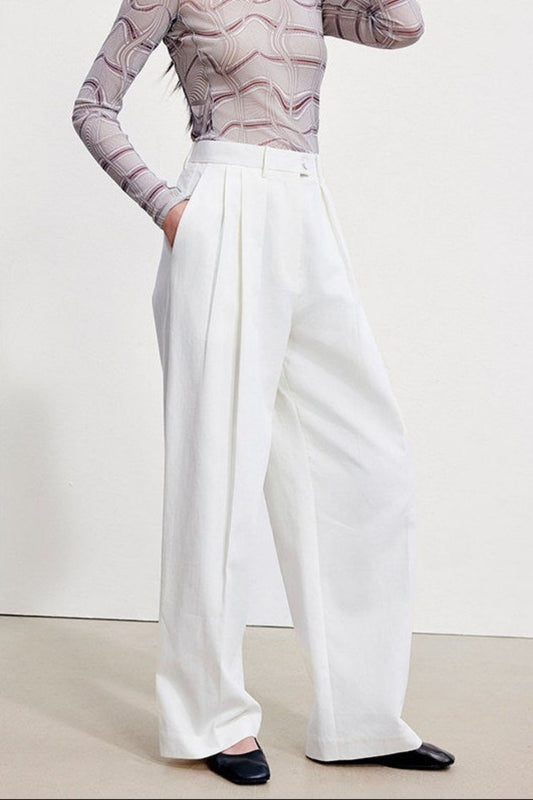 タックワイドストレートスラックス　B4922