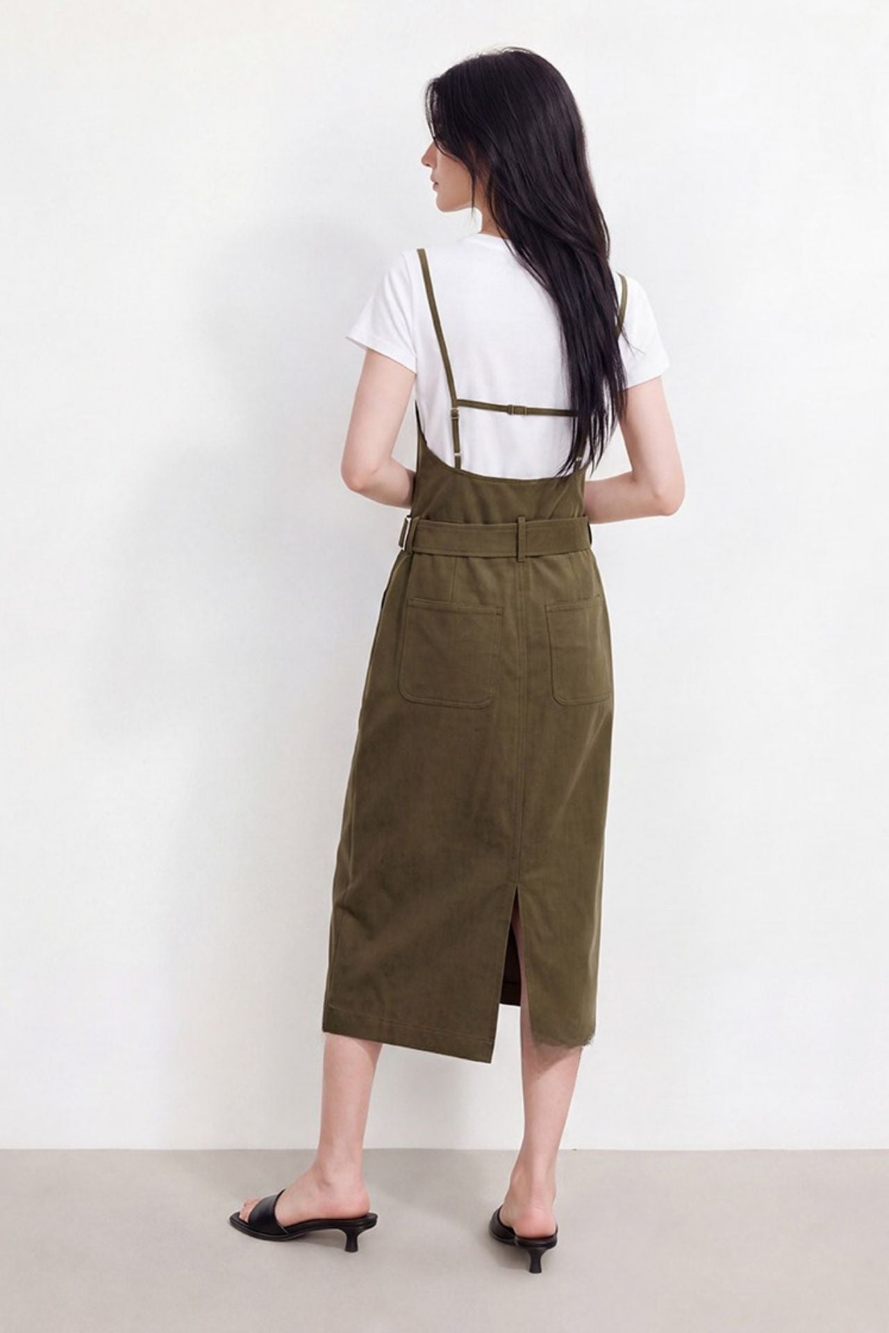 Tencel Cotton Suspender Dress B4924