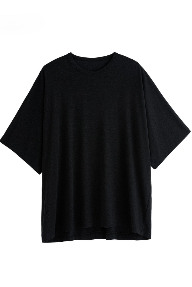 Summer Tencel wool 5/8 sleeve loose T-shirt B4179