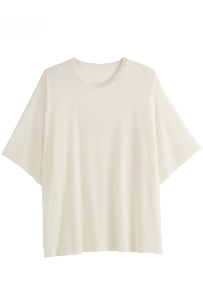 Summer Tencel wool 5/8 sleeve loose T-shirt B4179