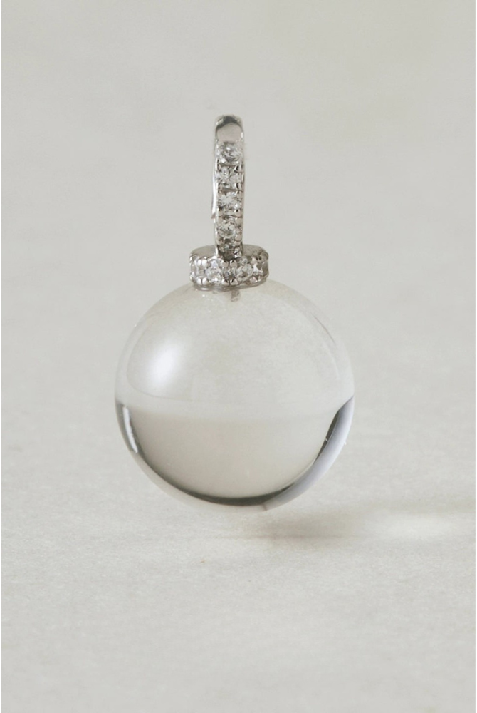 S925白水晶吊墜項鍊 B4188