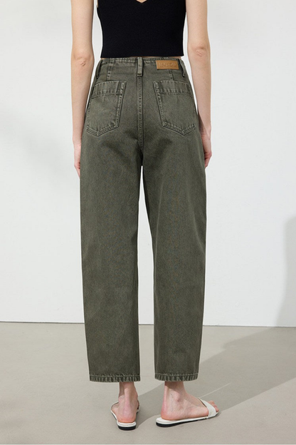 ストレッチデニムストレートクロップドパンツ　B4744