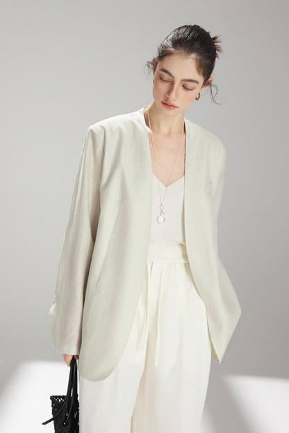 ノーカラーグリーンライトジャケット　B4745