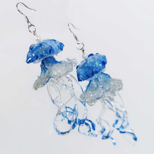 Original jellyfish long earrings B1919