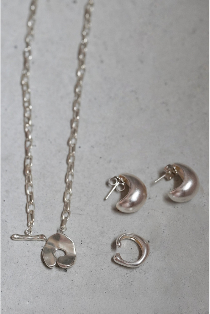 S925 極簡耳骨夾、穿孔耳環、頸鍊 B4228