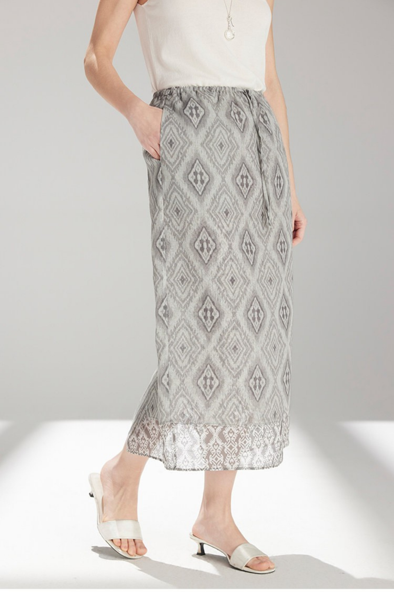 グレープリントレイヤードスカート　B4746