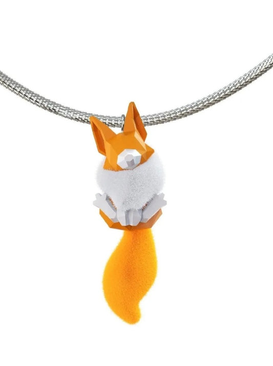 Warm fox polygon necklace B2263