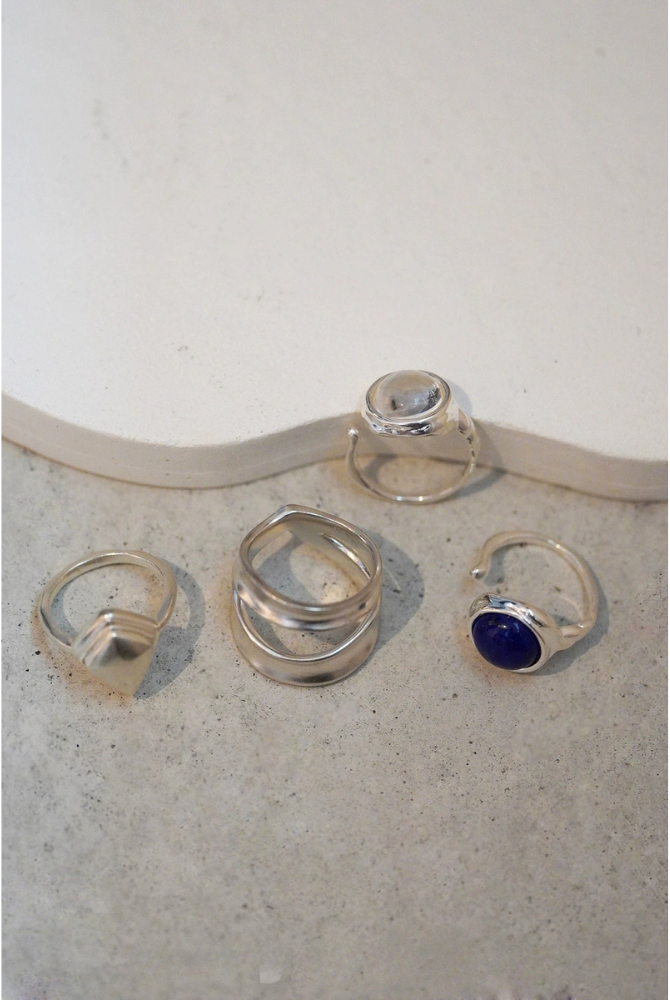 S925菱形戒指雙戒 B4232