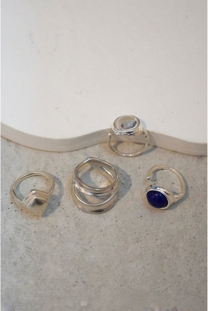 S925菱形戒指雙戒 B4232