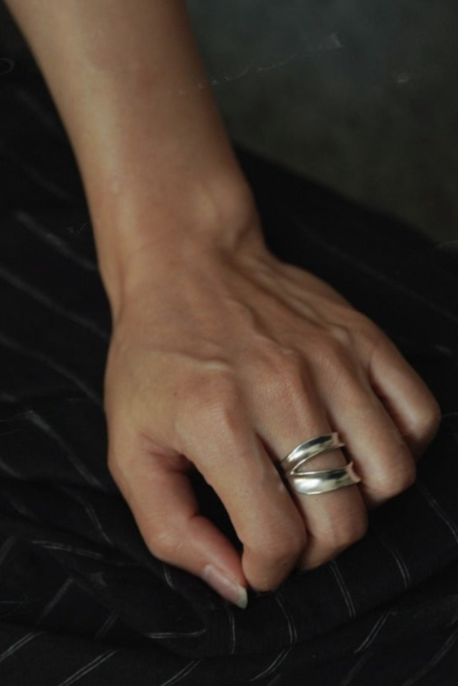 S925菱形戒指雙戒 B4232