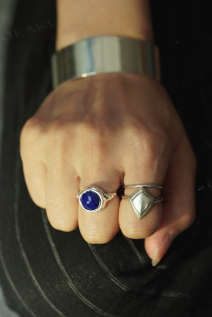 S925菱形戒指雙戒 B4232