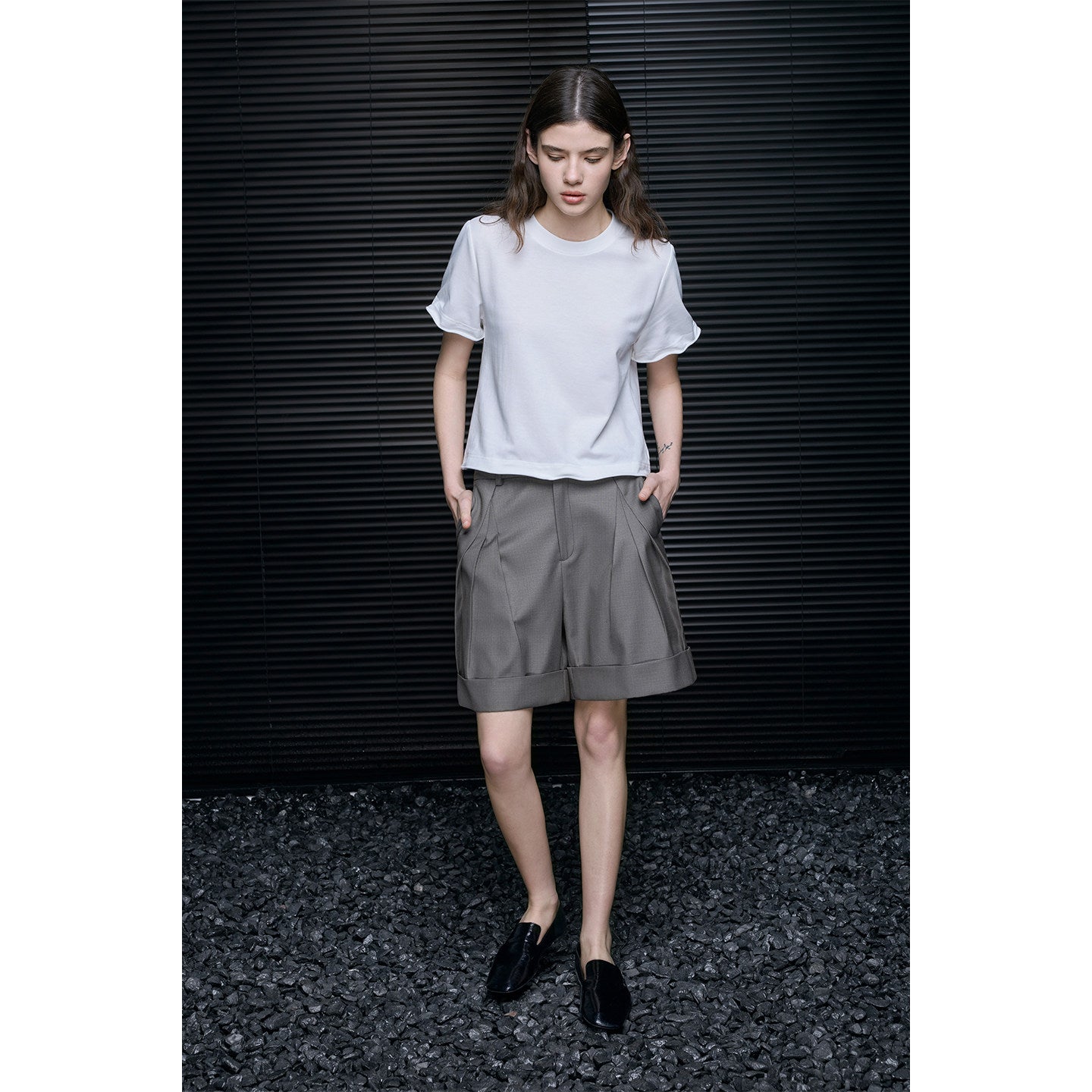 ストレートレッグハーフパンツ　B4638