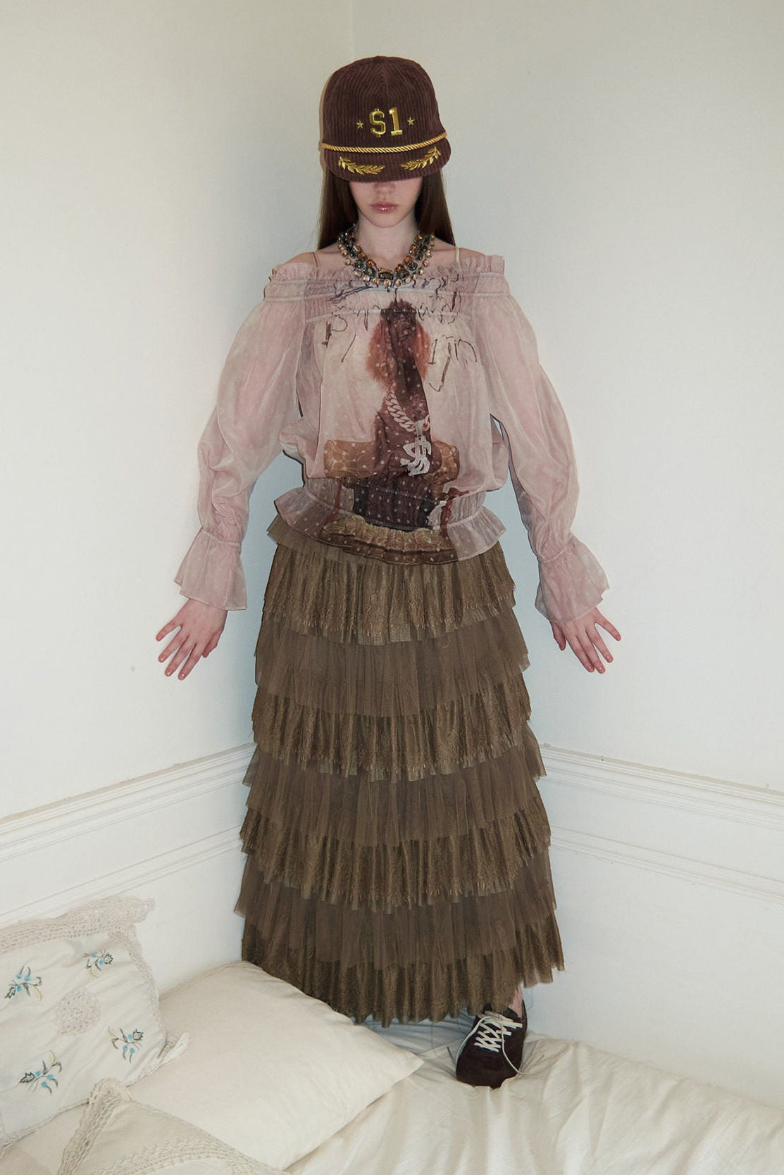 シフォンスイートケーキスカート　B4642