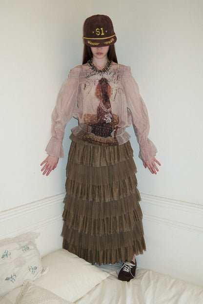 シフォンスイートケーキスカート　B4642