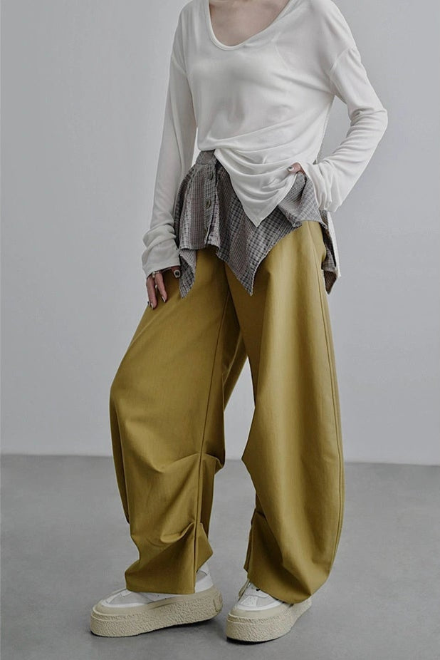 フェイクツーウエストワイドパンツ　B4258