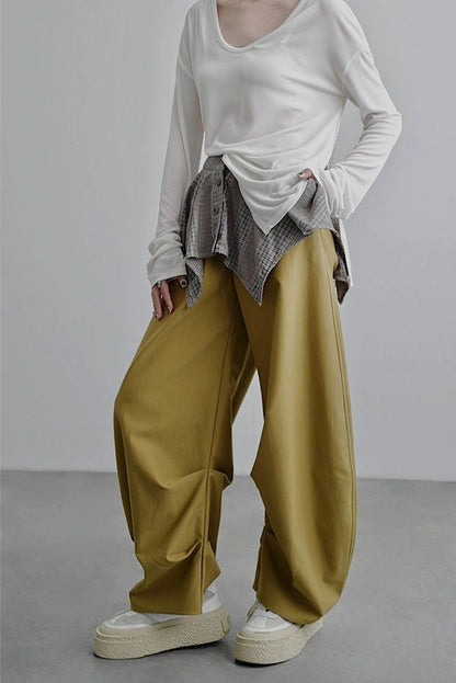 フェイクツーウエストワイドパンツ　B4258