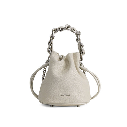 Leather small chain bucket bag B2666