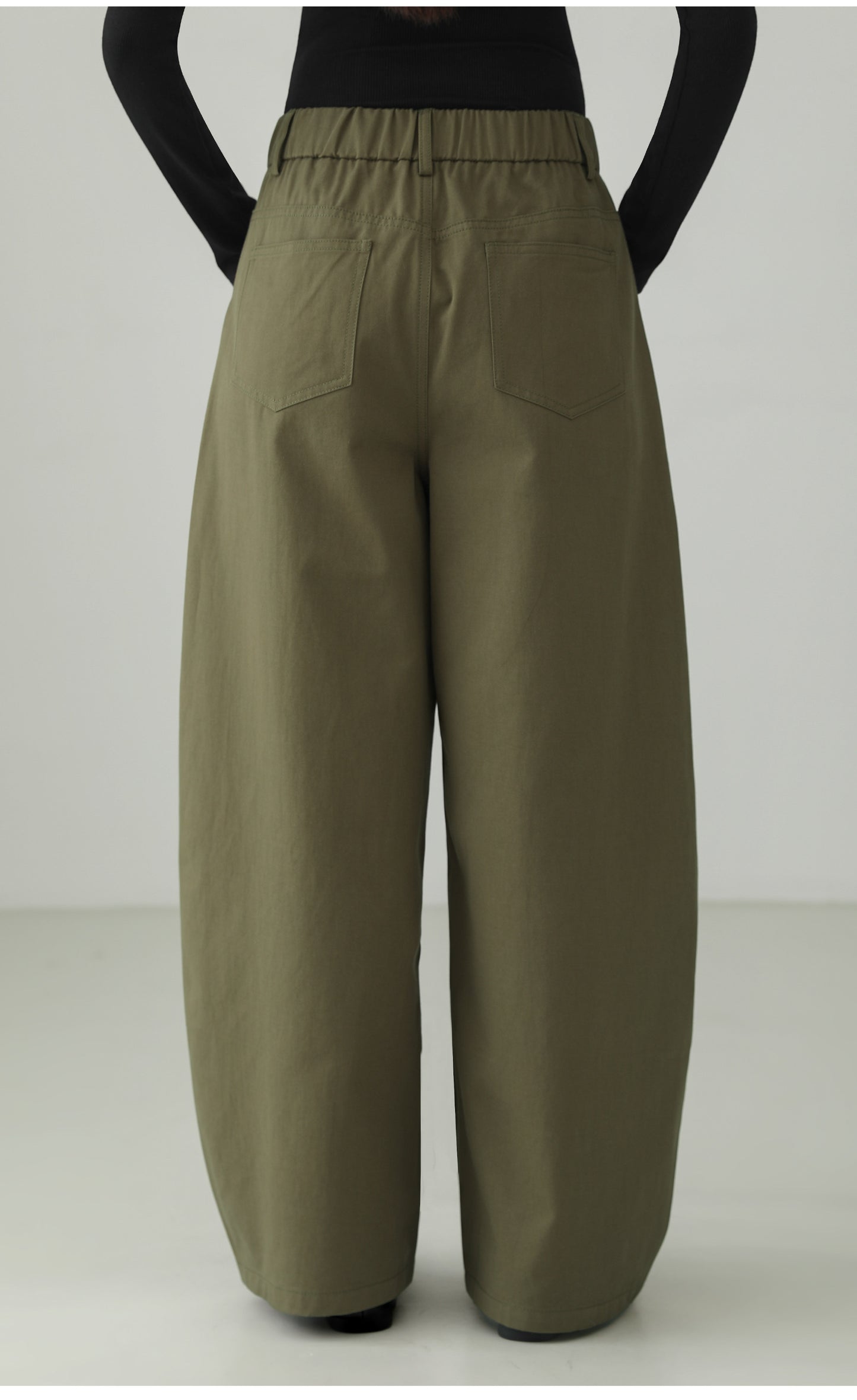 High-end Cotton Minimal Straight Pants B4726