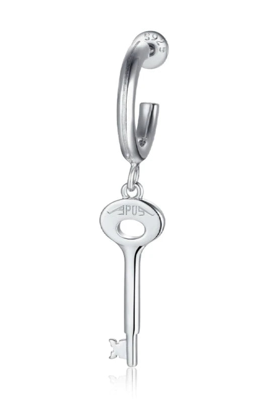 S925 Last Lock Couple Simple Earrings B3230