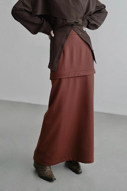 Two-way long skirt B4343