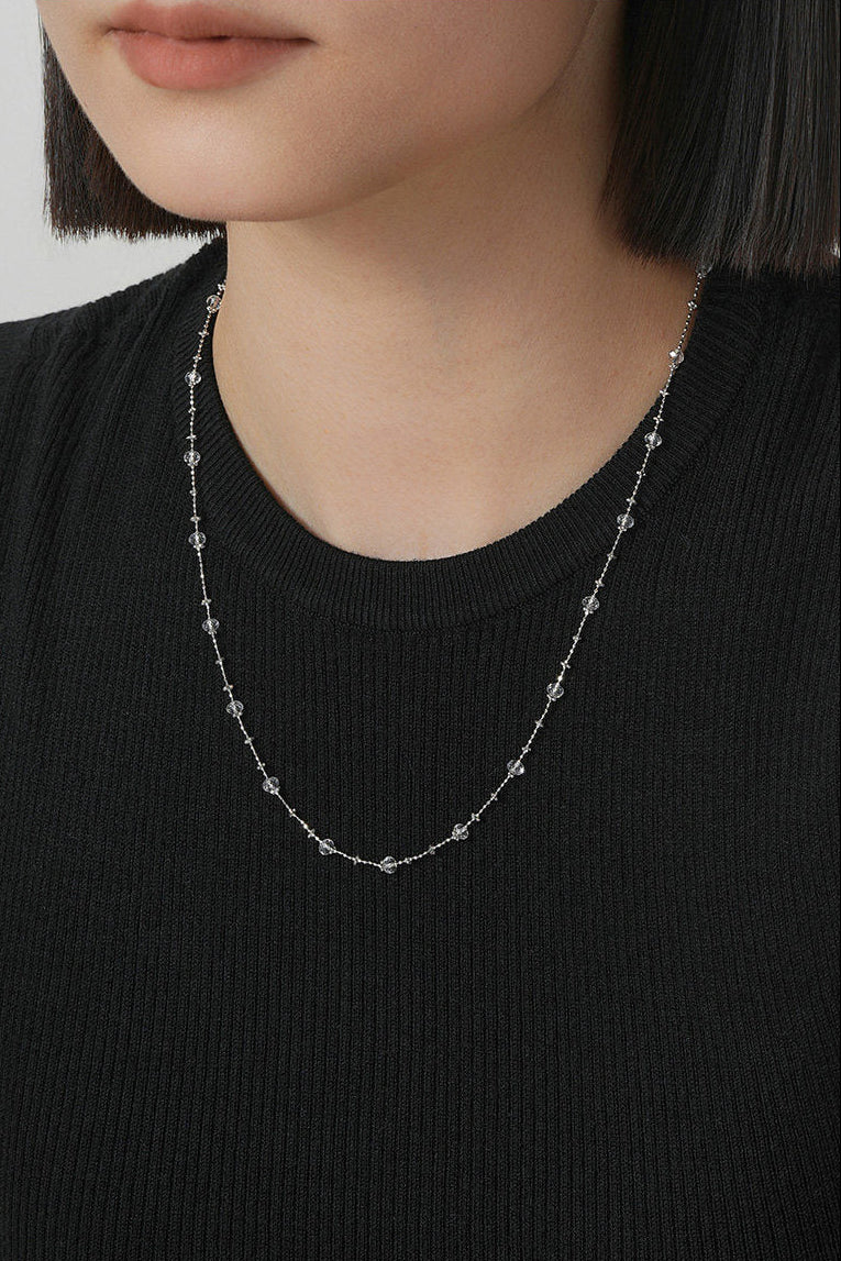 S925 White Crystal Fairy Chain Necklace B4995