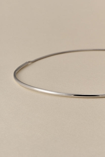 S925カーブラインミニマルチョーカーネックレス　B4722