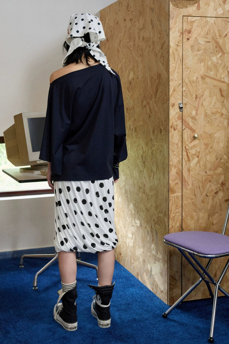 Special Knot 3D Flower Bud Midi Skirt B4324