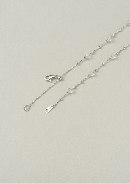 S925 White Crystal Fairy Chain Necklace B4995